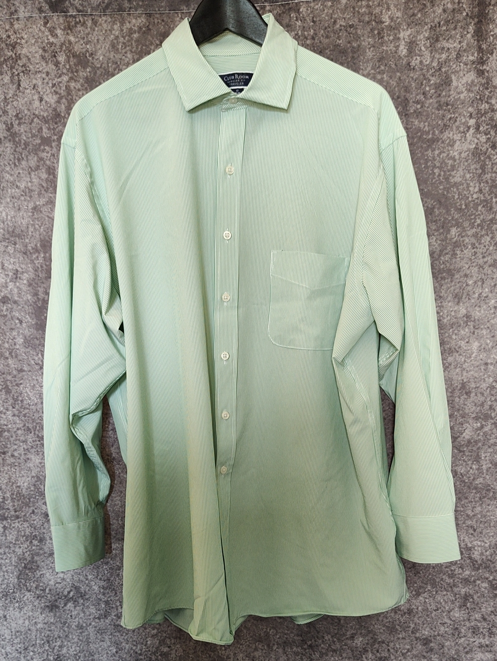 Club Room Men's Mint Green Long-Sleeve Dress Shirt